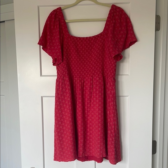 Red Square Neck Ruffled Sundress - Picture 3 of 3